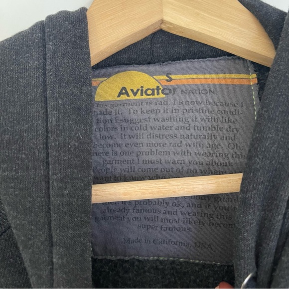 Aviator Nation Smiley Bolt Cropped Hoodie - Picture 6 of 11